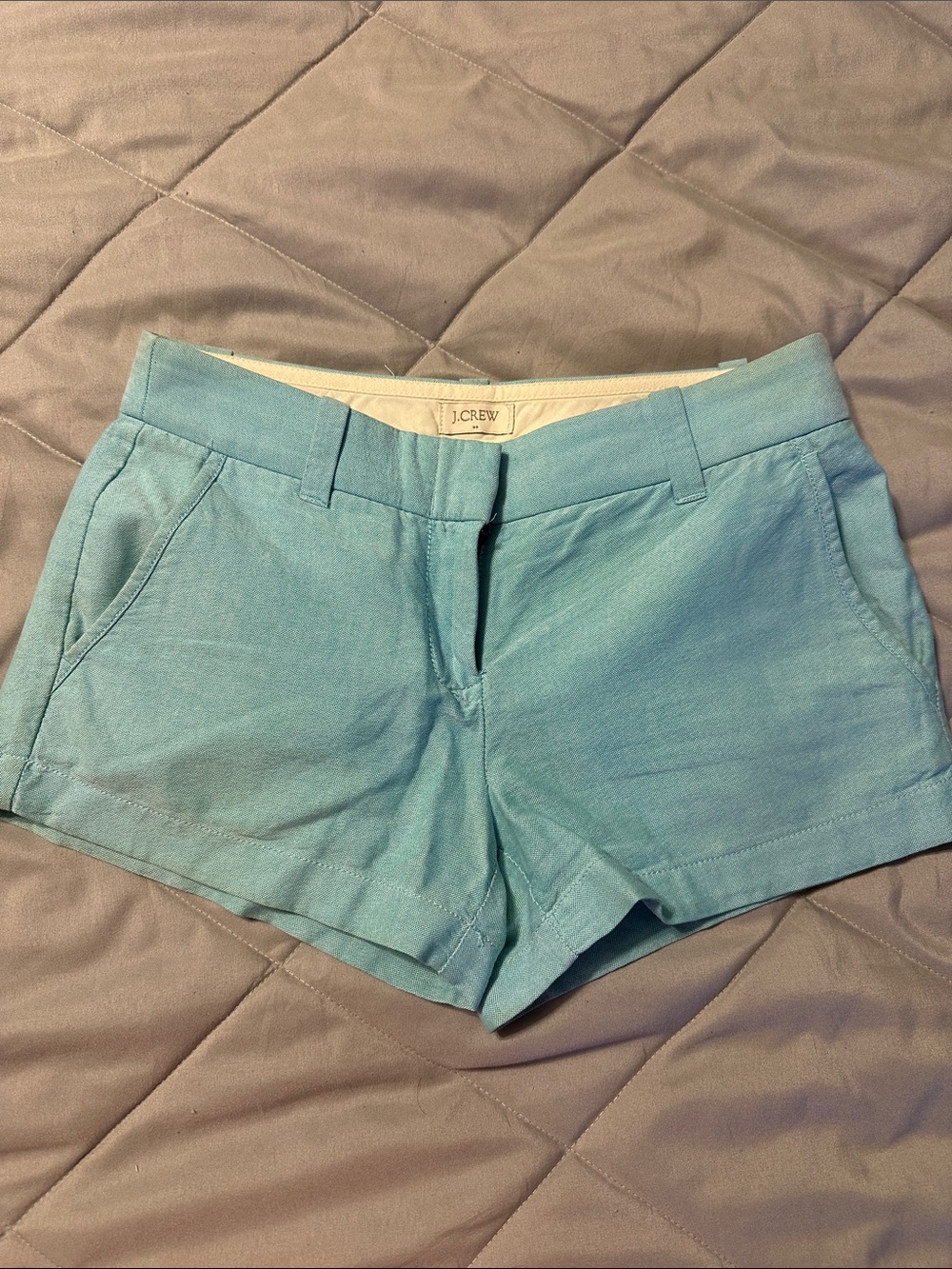 J. Crew Women’s Light Blue Cotton Blend Tailored Shorts Size 00